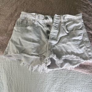 Brandy Melville white denim shorts